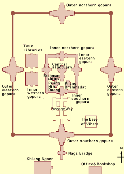 ピマーイ遺跡の地図
