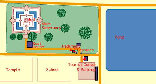 ムアン・タム遺跡公園の地図